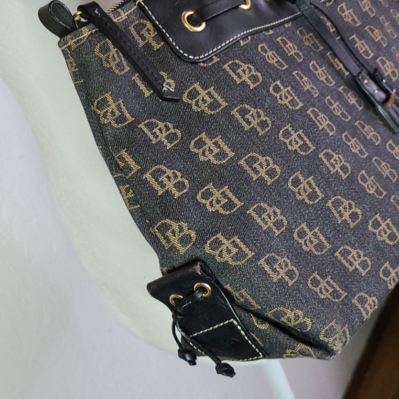 Vintage Dooney & Bourke monogram bag black purse - Picture 7 of 16